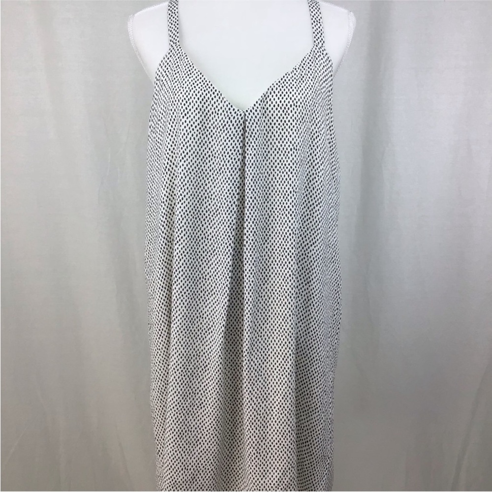 1.STATE V-Neck Women Dress Blue Crush White XL